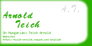 arnold teich business card